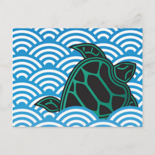 Hanauma Bay Hawaii Turtle Postkarte