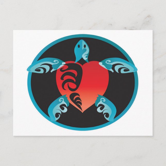 Hanauma Bay Hawaii Turtle Postkarte (Vorderseite)