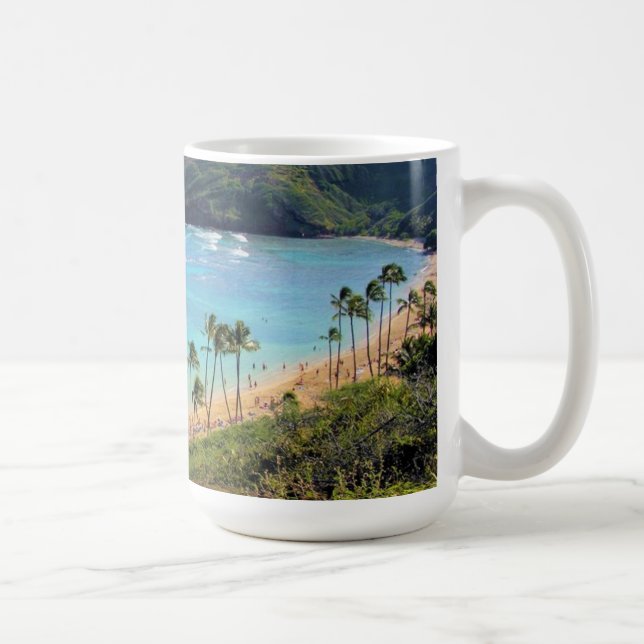 Hanauma Bucht, Ansicht Honolulus, Oahu, Hawaii Kaffeetasse (Rechts)