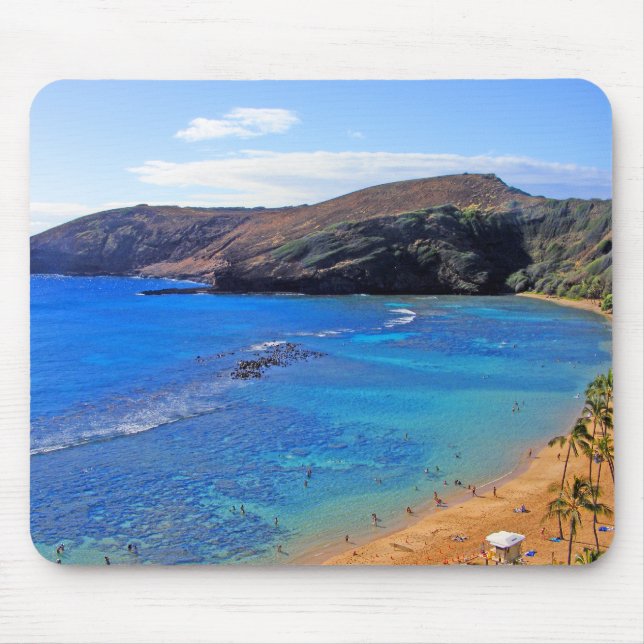 Hanauma Bucht, Ansicht Honolulus, Oahu, Hawaii Mousepad (Vorne)