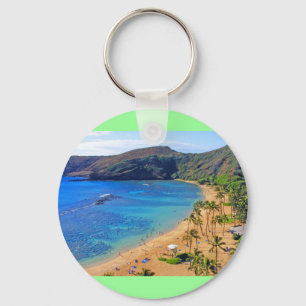 Hanauma Bucht, Ansicht Honolulus, Oahu, Hawaii Schlüsselanhänger