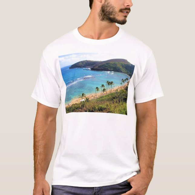 Hanauma Bucht, Ansicht Honolulus, Oahu, Hawaii T-Shirt (Vorderseite)