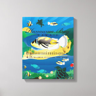 Hanauma Bucht Hawaii - Humuhumunukunukuapua'a Leinwanddruck
