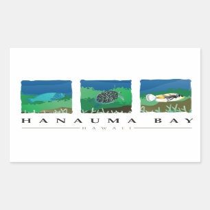 Hanauma Bucht Hawaii Rechteckiger Aufkleber
