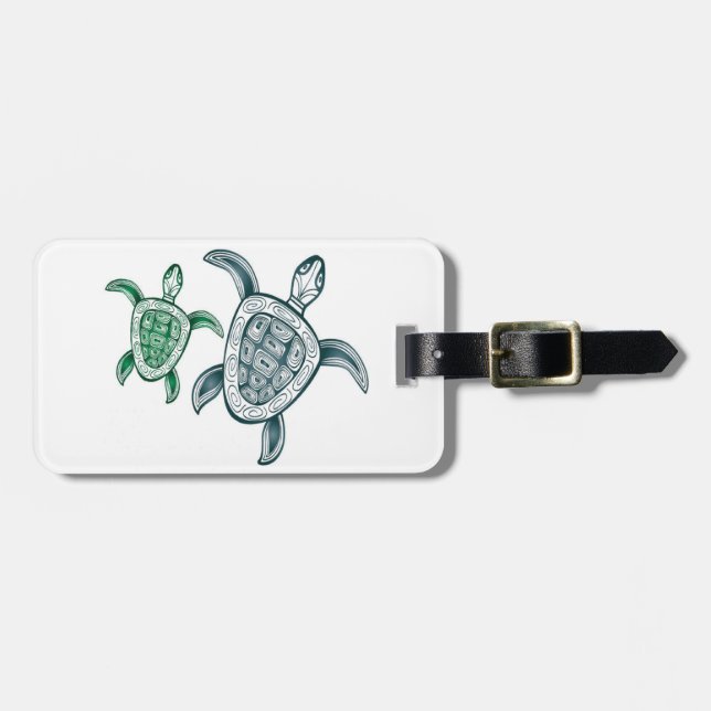 Hanauma Bucht-Hawaii-Schildkröte Gepäckanhänger (Vorderseite horizontal)