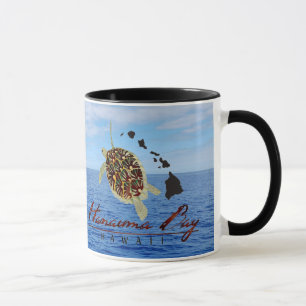 Hanauma Bucht-Hawaii-Schildkröte und Hawaii-Insel Tasse