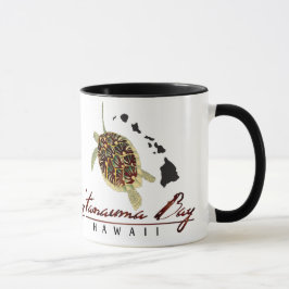 Hanauma Bucht-Hawaii-Schildkröte und Hawaii-Inseln Tasse