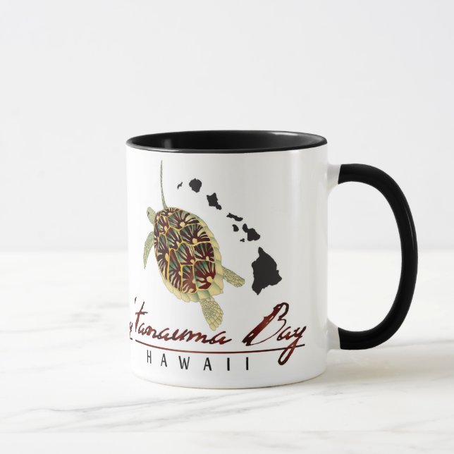 Hanauma Bucht-Hawaii-Schildkröte und Hawaii-Inseln Tasse (Rechts)
