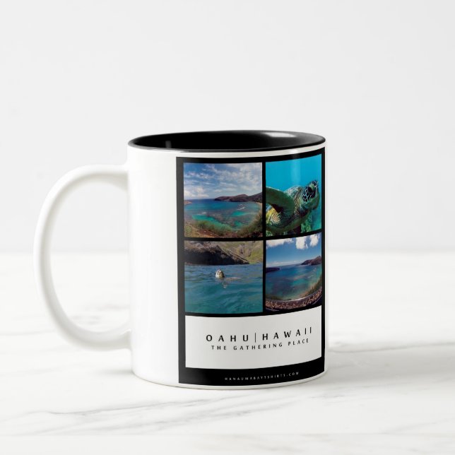 Hanauma Bucht - Oahu Hawaii Zweifarbige Tasse (Links)