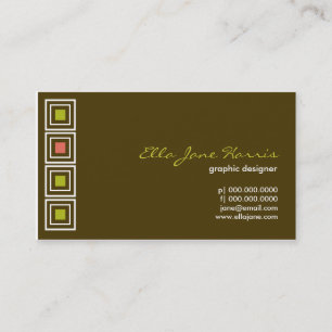 Hanche à être carte de visite carré de chocolat