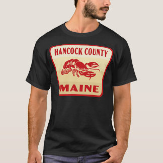 HanCounty Maine Retro Abzeichen Tan T-Shirt