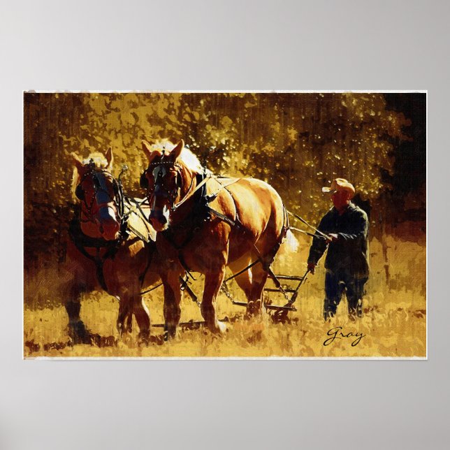 Hand an den Pflug Poster (Vorne)