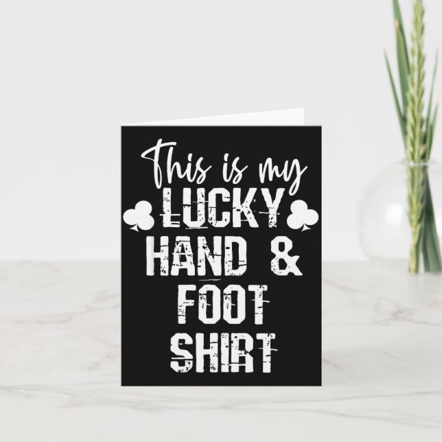 Hand And Foot Card Game Player Gift Funny Sharks C Karte (Vorderseite)