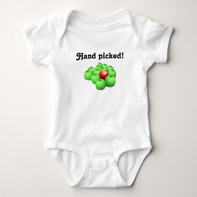 Hand ausgewählt!  Adoptiertes Baby Baby Strampler (Vorderseite)
