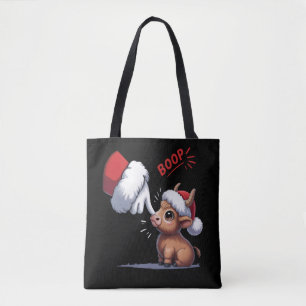 Hand Boop Weihnachten Highland Kuh Santa Bauer Tasche