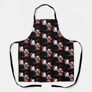 Hand Boop Weihnachten Highland Kuh Santa Farmer Schürze
