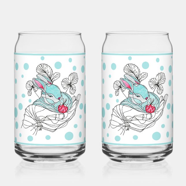Hand Bunny Soda Glass Dosenglas (Vorderseite)
