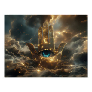 HAND DER FATIMA – HAND DER HAMSA – ZEN BUDDHISMUS  POSTER