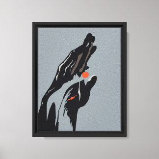 Hand der Schöpfung – Minimalistische Symbolkunst Leinwanddruck