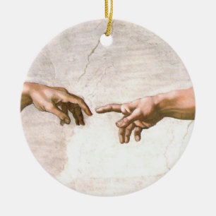 Hand des Gottes durch Michelangelo Keramikornament