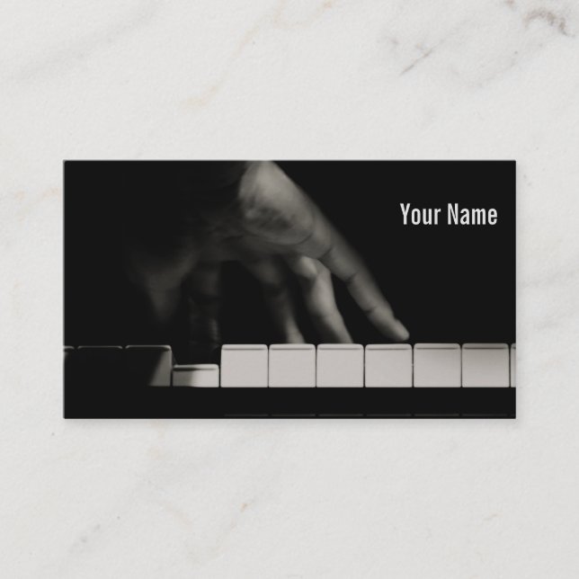 Hand des Pianisten Visitenkarte (Vorderseite)