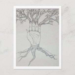 Hand des Powers Postkarte