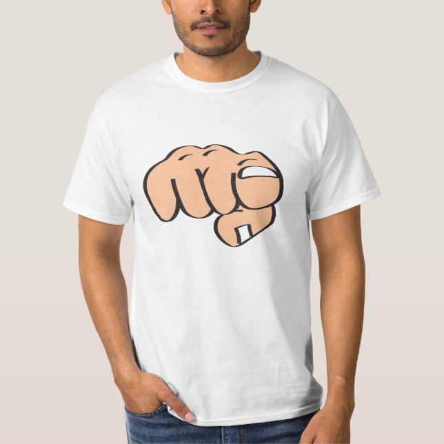 Hand, die Finger auf Zuschauer zeigt T-Shirt (Vorderseite)
