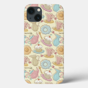 Hand, die Geschirr-Silhouetten zeichnet iPhone 13 Hülle