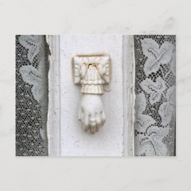 Hand Door Knocker on Canyon Road, Santa Fe Postkarte (Vorderseite)