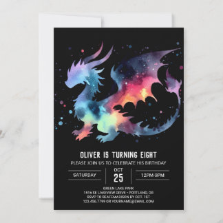 Hand Dragon Birthday DIY Einladung