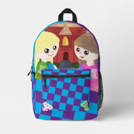 Hand Drawn Back To School Designed Backpack Bedruckter Rucksack