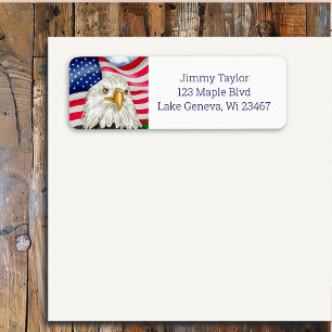 Hand Drawn Bald Eagle und Patriotic amerikanische