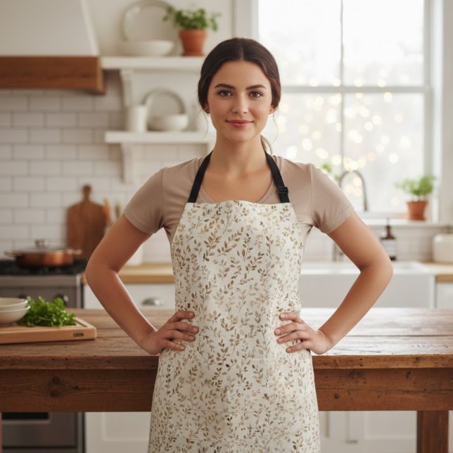 Hand Drawn Boho Leaf Pattern Schürze (Von Creator hochgeladen)