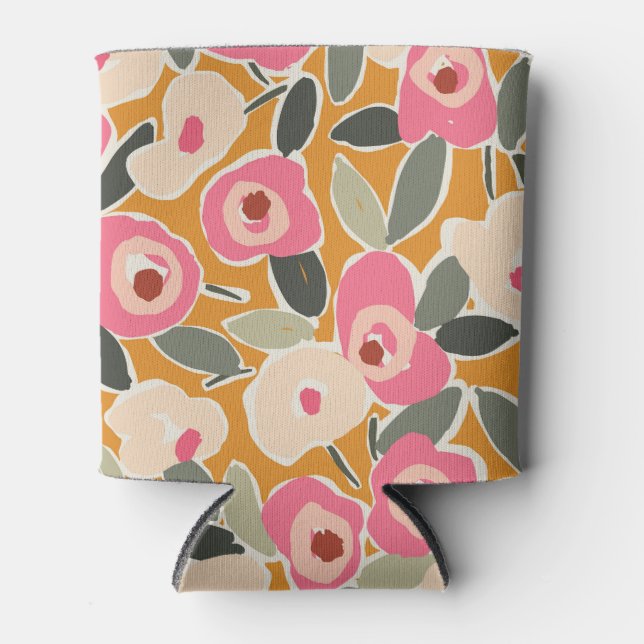 Hand-Drawn Bold Inky Floral Pattern- Sunlit Meadow Dosenkühler (Vorderseite)