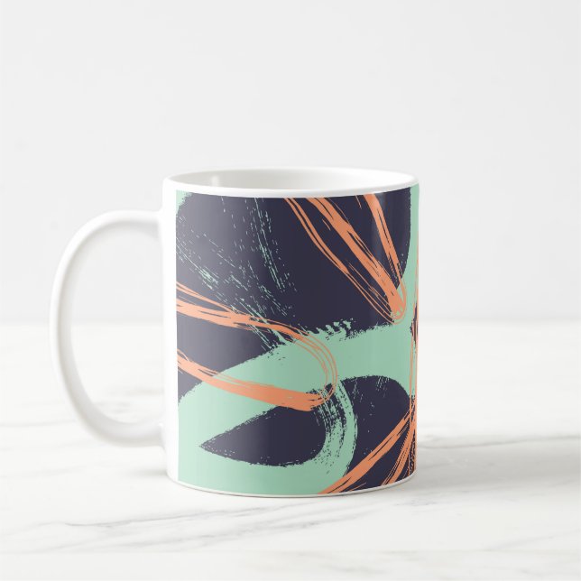 Hand drawn brush hipster pattern in. Stylish geome Kaffeetasse (Links)