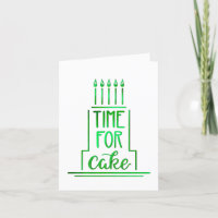 Hand Drawn Cake Happy Birthday Green