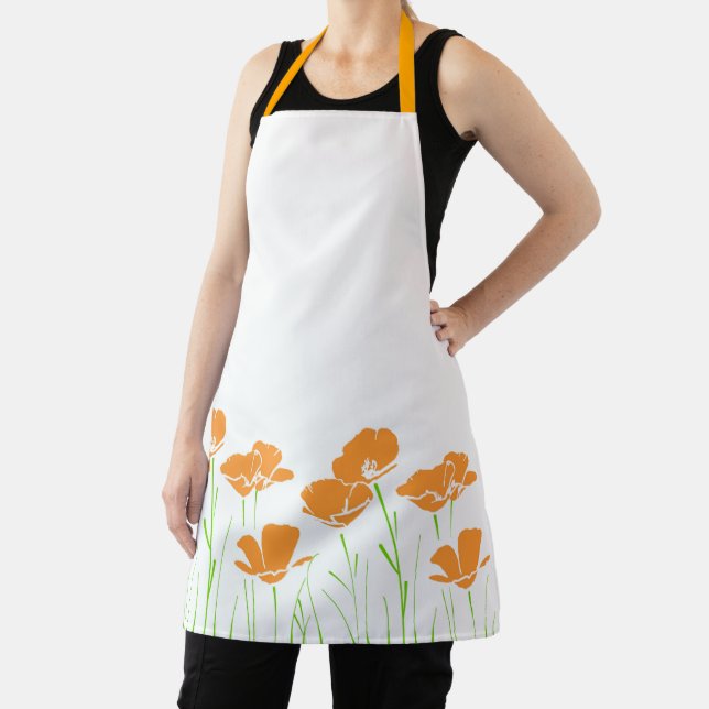 Hand Drawn California Poppies Schürze (InSitu)