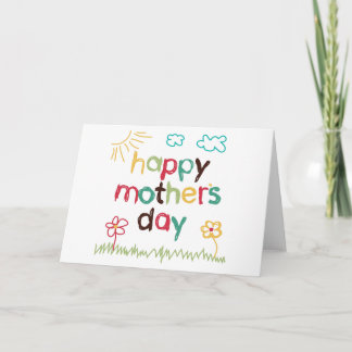 Hand Drawn Card für den Muttertag Karte