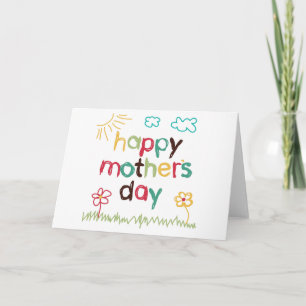 Hand Drawn Card für Muttertag Karte
