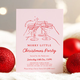 Hand Drawn Christmas Cocktail Party Invitation