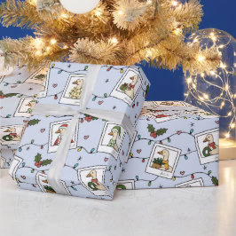 Hand Drawn  Christmas Geese - Wrapping Paper Roll Geschenkpapier