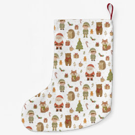 Hand Drawn Christmas Woodland - Christmas Stocking Kleiner Weihnachtsstrumpf