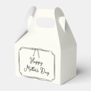 Hand Drawn Coquette Bow Happy Mother Day Geschenk Geschenkschachtel
