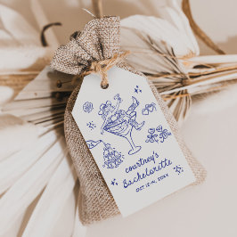 Hand Drawn Cowgirl Bachelorette Weekend Geschenkanhänger