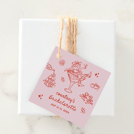 Hand Drawn Cowgirl Bachelorette Weekend Geschenkanhänger