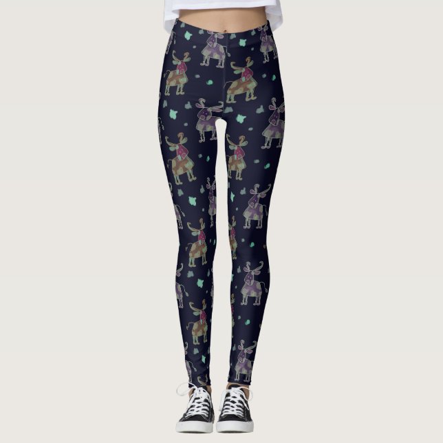 hand drawn cows leggings (Vorderseite)