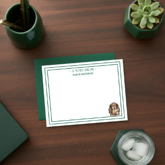 Hand Drawn Dachshund Martini Flat Mitteilungskarte