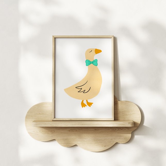 Hand-Drawn Dapper Goose Nursery Art Poster (Von Creator hochgeladen)