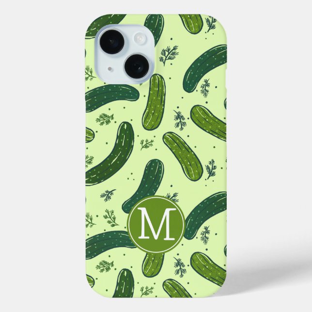 Hand Drawn Dill Pickle Muster Case-Mate iPhone Hülle (Rückseite)