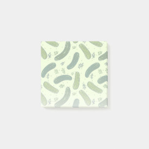 Hand Drawn Dill Pickle Muster Post-it Klebezettel